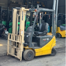 Xe Nâng Điện cũ ngồi lái 1.5T, Komatsu FB15-12 hàng Nhật Bãi chưa qua sử dụng tại Việt Nam sản xuất 2019 mã TV.E323