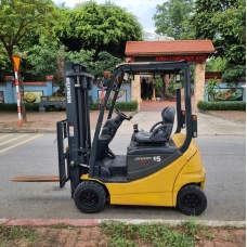 Xe nâng điện cũ ngồi lái 1.5T, KOMATSU FB15-12, hàng đã qua sử dụng (Nhật Bản), sản xuất năm 2014, mã xe TV.E251