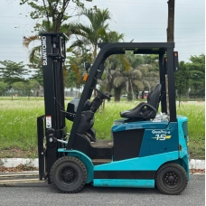 Xe nâng điện cũ ngồi lái 1.5T, SUMITOMO 41FB15PXIII, hàng đã qua sử dụng (Nhật Bản), sản xuất năm 2021, mã xe TV.E240