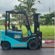 Xe nâng điện cũ ngồi lái 2.5T, Sumitomo 51FB25PXII hàng đã qua sử dụng (Nhật Bản),sản xuất năm 2015, mã xe TV.E266