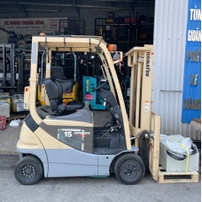 Xe Nâng Điện cũ ngồi lái 1.5T, Komatsu FB15-12 hàng Nhật Bãi chưa qua sử dụng tại Việt Nam,sản xuất năm 2017,mã xe TV.E303