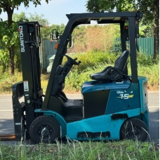Xe nâng điện cũ ngồi lái 1,5T SUMITOMO 41FB15PJXIII, hàng đã qua sử dụng (Nhật Bản),sản xuất năm 2022,mã xe TV.E327